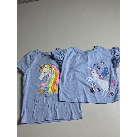 Girls Sz 6/7 Lot of 17 Short Sleeve Shirts Cat & Jack & More Graphic Tees - Picture 2 of 10